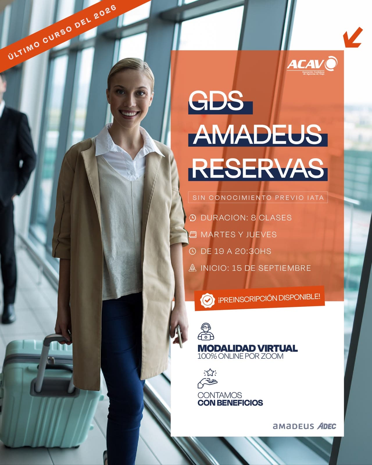 Curso Amadeus Reservas para principiantes Inicio 15 SEPT 2026